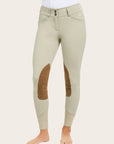R.J. Classics Gulf Natural Rise Knee Patch Breeches - Beige