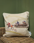 Glaze & Gordon 'The Hunt Jump' Square Cushion