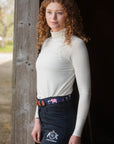 Smathers & Branson Elephant Martini Needlepoint Belt - Seen in Country Life Magazine