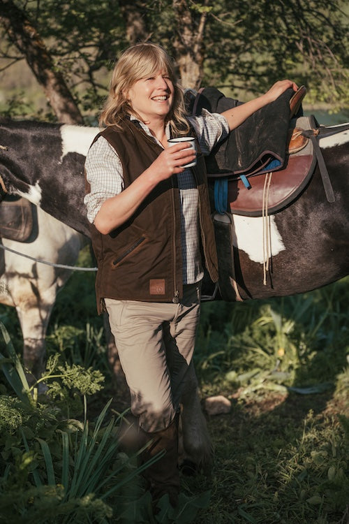 Outback Unisex Waterproof Oilskin Gilet - The Sawbuck