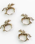 Pomegranate Jockey Gold Napkin Rings