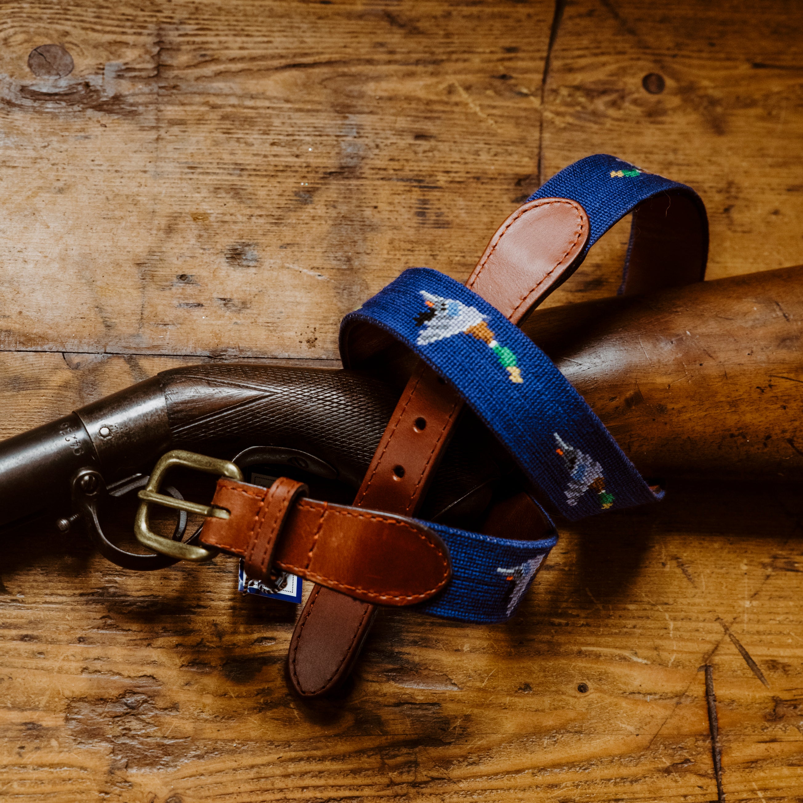 Smathers & Branson Mallard Needlepoint Belt – Glaze & Gordon