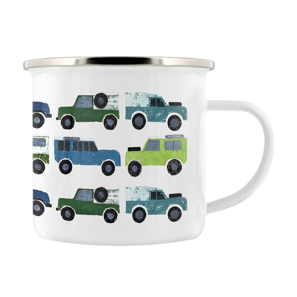 Glaze & Gordon Izzi Rainey All The Series Land Rover Enamel Mug