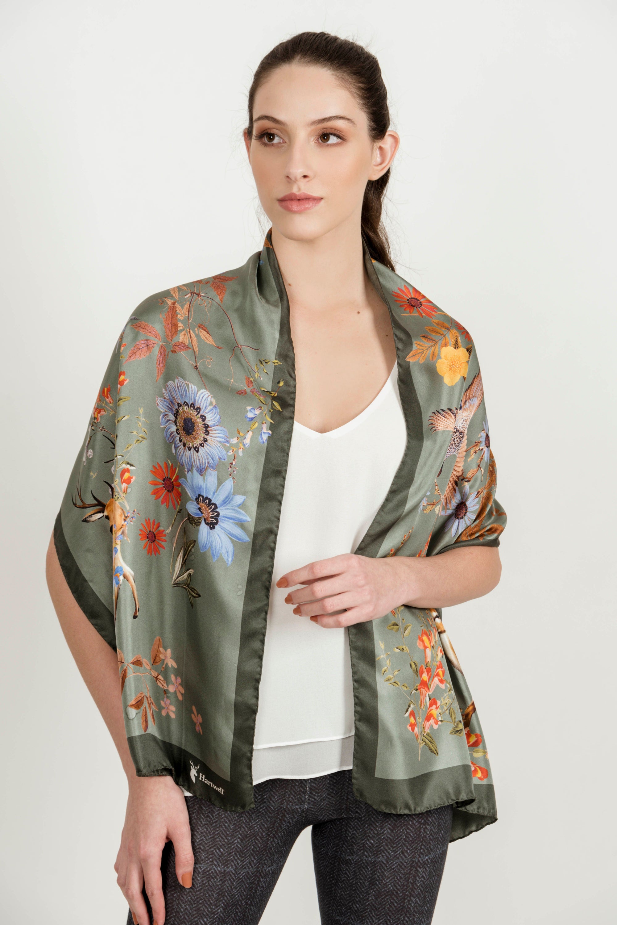 Hartwell Sabrina Italian Silk Scarf - Jade