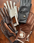 Sixteen Cypress Leather & Mesh Riding Gloves