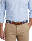 Smathers & Branson Yellow Labrador Needlepoint Belt