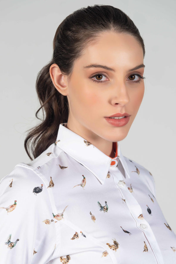 Hartwell Layla Grouse & Pheasants Print Shirt