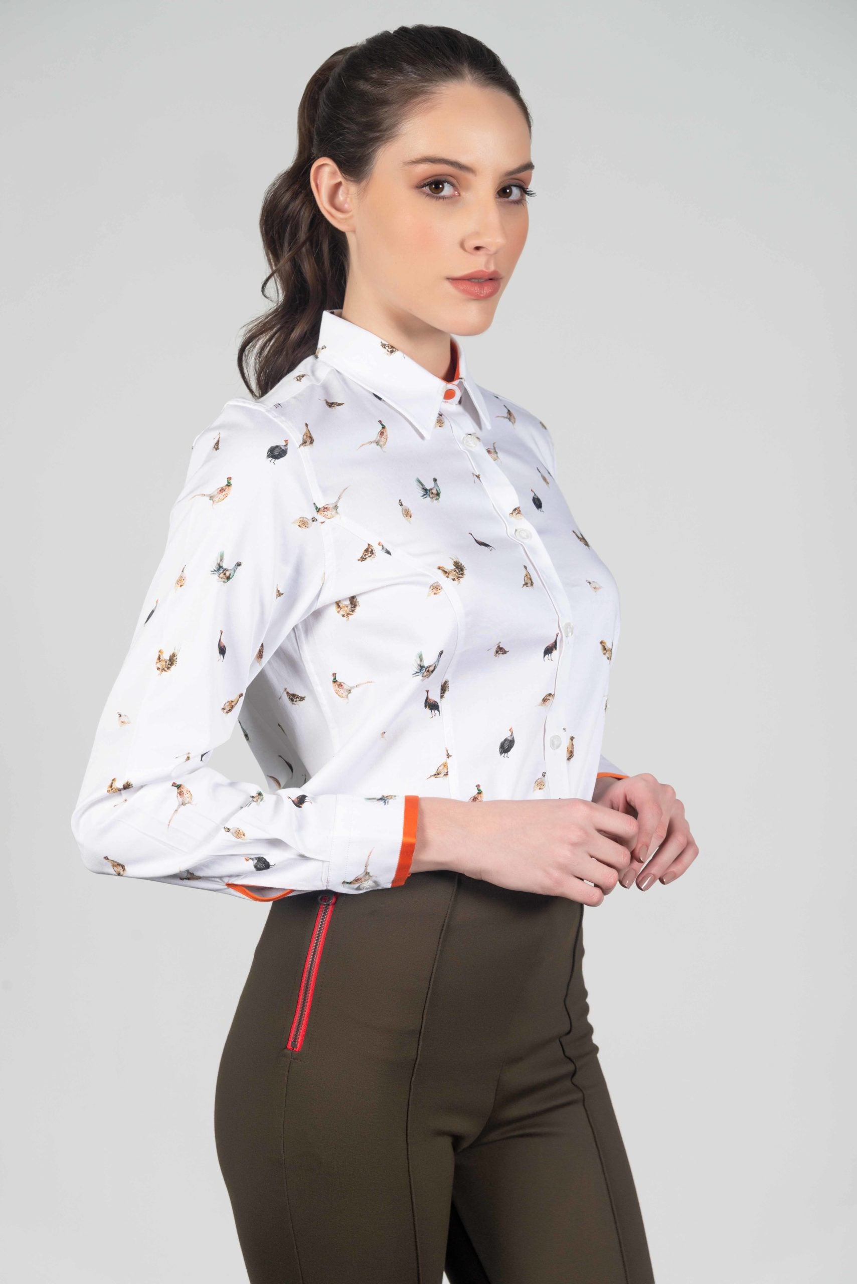 Hartwell Layla Grouse &amp; Pheasants Print Shirt