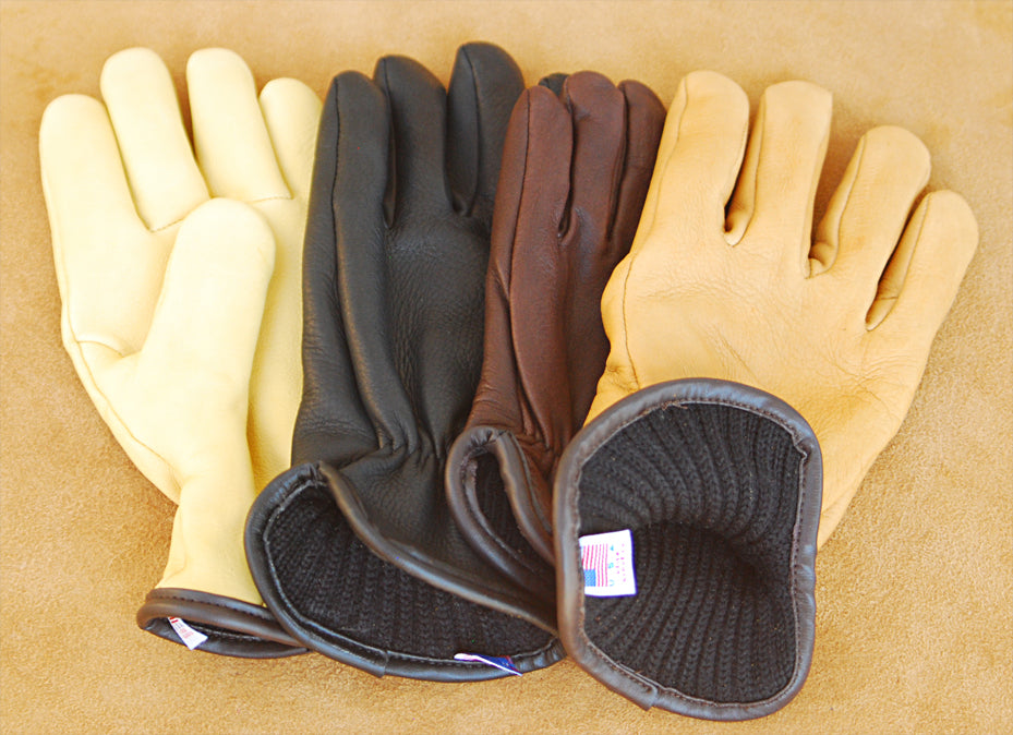 Geier Original Deerskin Gloves - 100% Merino Wool Lined