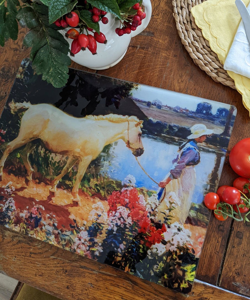 Munnings 'Path to the Orchard' Glass Worktop Saver