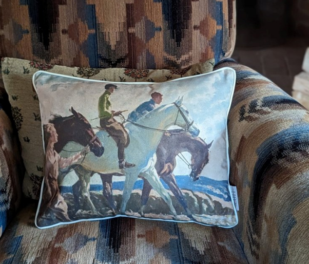 Frederic Whiting &quot;Morning Ride&quot; Cushion