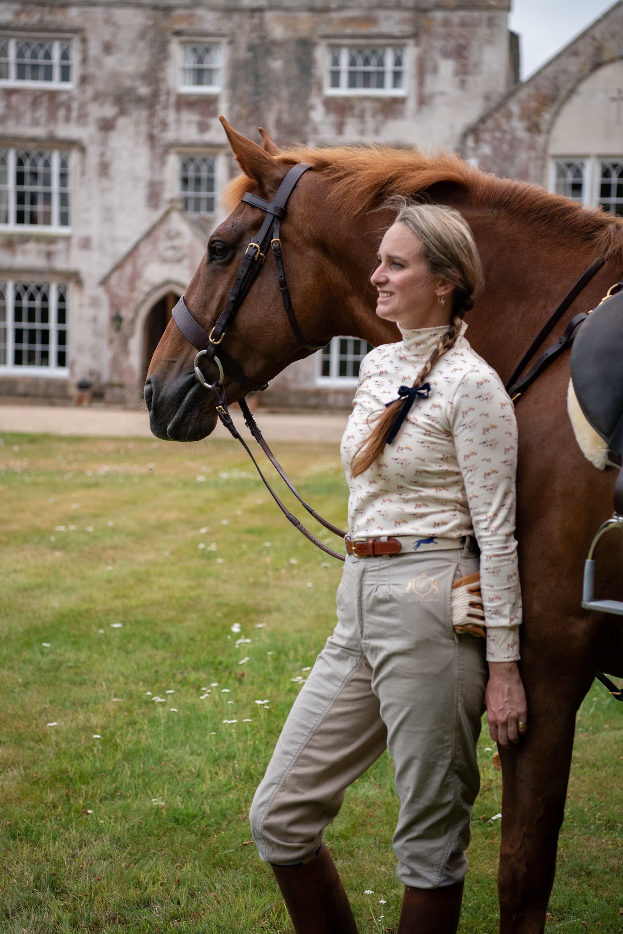 Ginger &amp; Jardine X Glaze &amp; Gordon Ruth Buchanan Collection &#39;The Hounds&#39; Cosy Stock Shirt