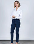 Hartwell Suzanne White Cotton Sateen Shirt