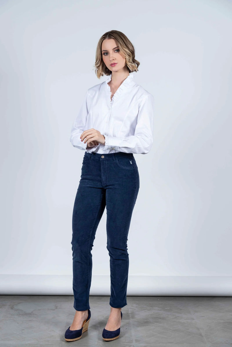 Hartwell Suzanne White Cotton Sateen Shirt