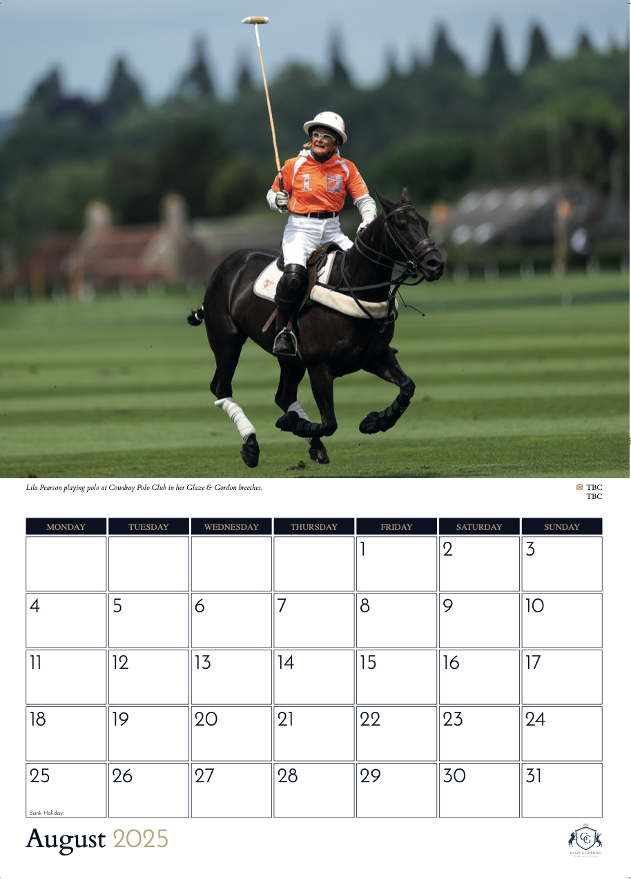 Glaze &amp; Gordon Equestrian Charity Calendar 2025