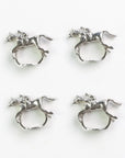 Pomegranate Jockey Silver Napkin Rings