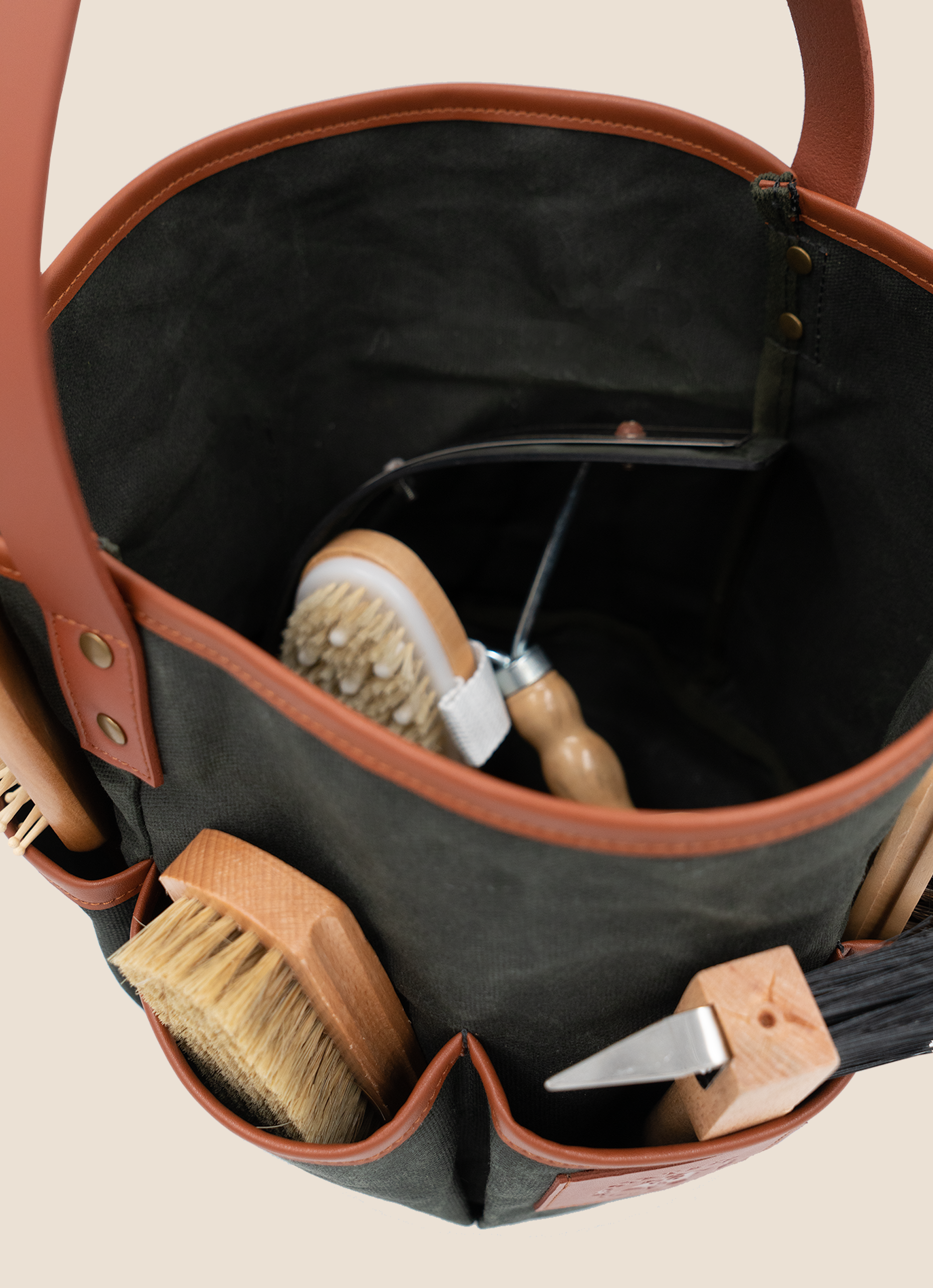 Sixteen Cypress Wax Canvas Grooming Tote