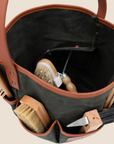 Sixteen Cypress Wax Canvas Grooming Tote