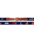Smathers & Branson Ski Life Needlepoint Belt