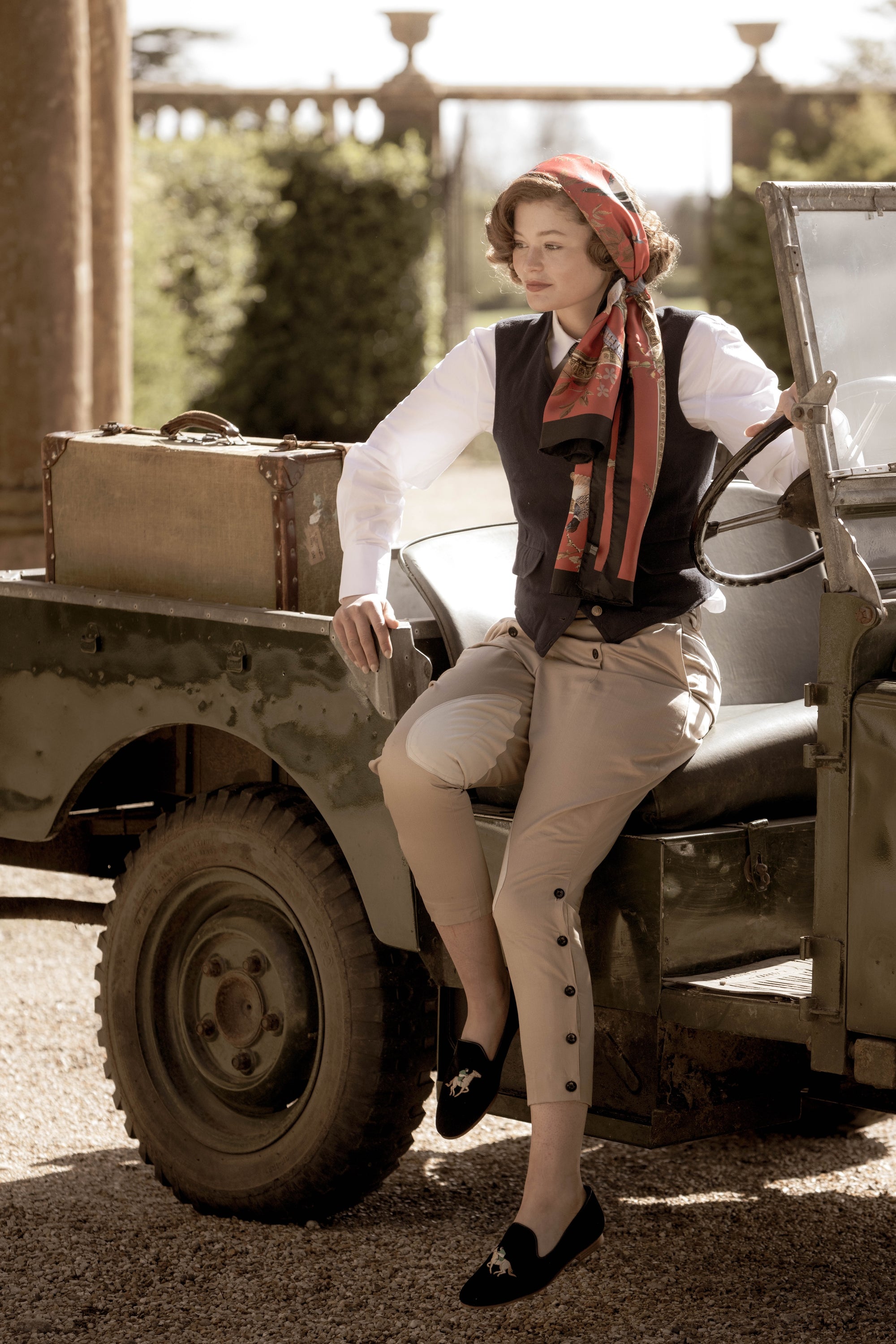 Hartwell Sabrina Italian Silk Scarf - Red