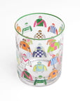 Pomegranate Vintage Jockey Silks Short Glass