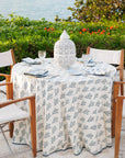 Pomegranate India Hicks Tablecloth - Thistle Dusty Sky