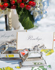 Pomegranate Jockey Silver Place Card Holders