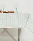 Pomegranate India Hicks Tablecloth - Seashell Seafoam