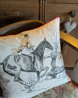 Cecil Aldin Limited Edition Double Sided "Leaping Hunter" Square Cushion