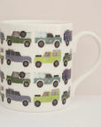 Glaze & Gordon Izzi Rainey Collection All The Land Rovers Repeat Mug