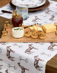 Pomegranate Wooden Cheese Tray with Brass Snaffle Handles