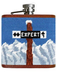 Smathers & Branson Ski Trails Needlepoint Hip Flask