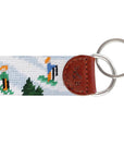 Smathers & Branson Ski Slopes Needlepoint Key Fob