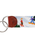 Smathers & Branson Ski Slopes Needlepoint Key Fob