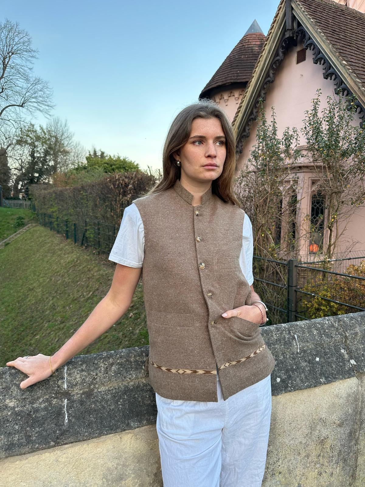 Peshawar Jackets Ladies Nehru – 100% Wool | Handcrafted in Pakistan