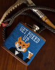 Smathers & Branson Get Foxed Up Needlepoint Hip Flask