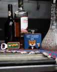 Smathers & Branson Get Foxed Up Needlepoint Hip Flask