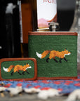 Smathers & Branson Fox Needlepoint Hip Flask