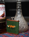 Smathers & Branson Fox Needlepoint Hip Flask