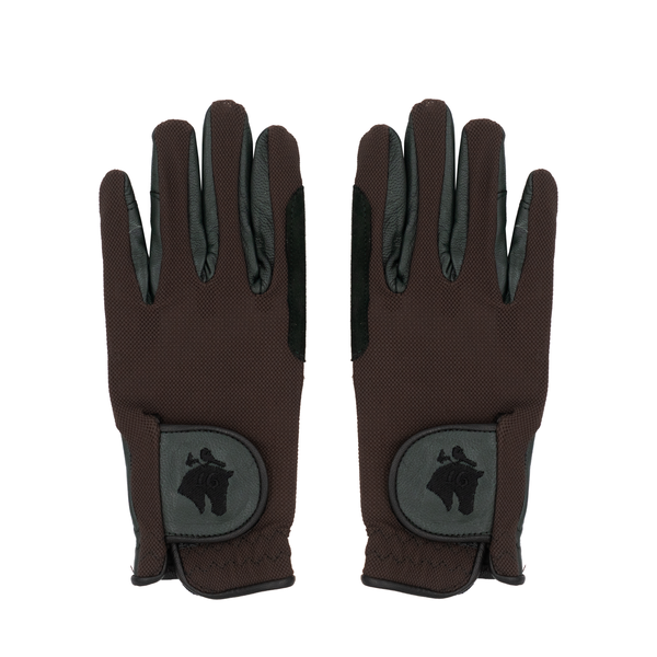 Sixteen Cypress Leather &amp; Mesh Riding Gloves