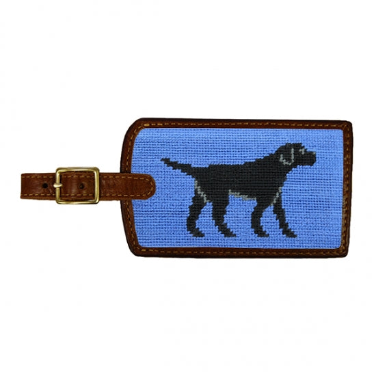 Smathers &amp; Branson Black Labrador Needlepoint Luggage Tag