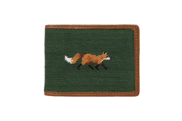 Smathers & Branson Fox Needlepoint Bi-fold Wallet