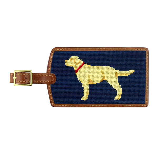Smathers & Branson Yellow Labrador Needlepoint Luggage Tag