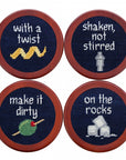 Smathers & Branson Cocktail Orders Needlepoint Coaster Set