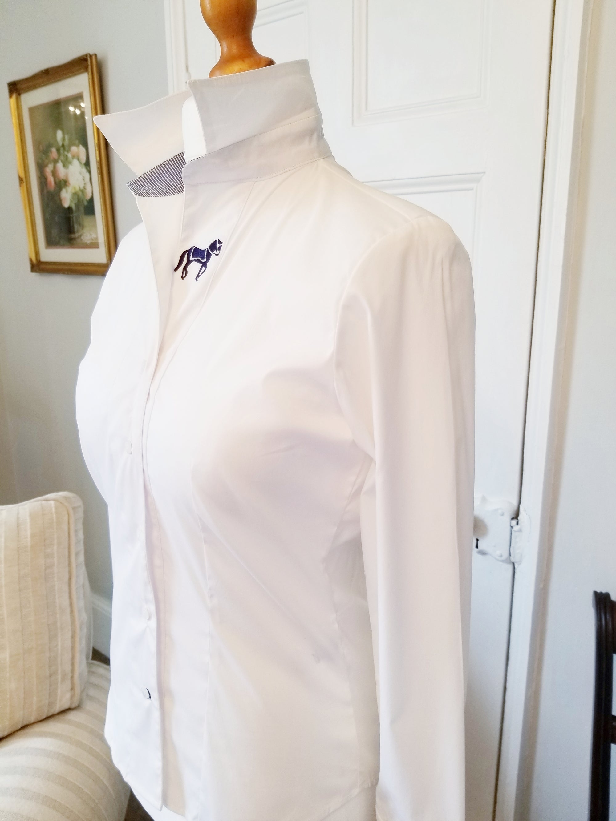 Rönner Embroidered Horse Margarita Shirt - Navy Horse