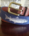 Glaze & Gordon Salmon Needlepoint Belt - 15% to the Atlantic Salmon Trust