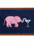 Smathers & Branson Elephant Martini Needlepoint Card Wallet