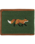 Smathers & Branson Fox Needlepoint Bi-fold Wallet