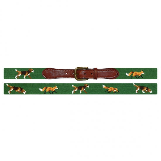 Smathers & Branson Fox and Hound Needlepoint Belt - Seen in The Field Magazine.