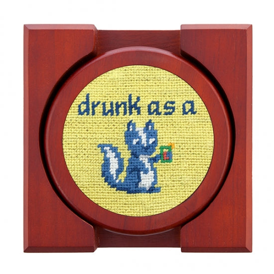 Smathers & Branson Cocktail Critters Needlepoint Coaster Set